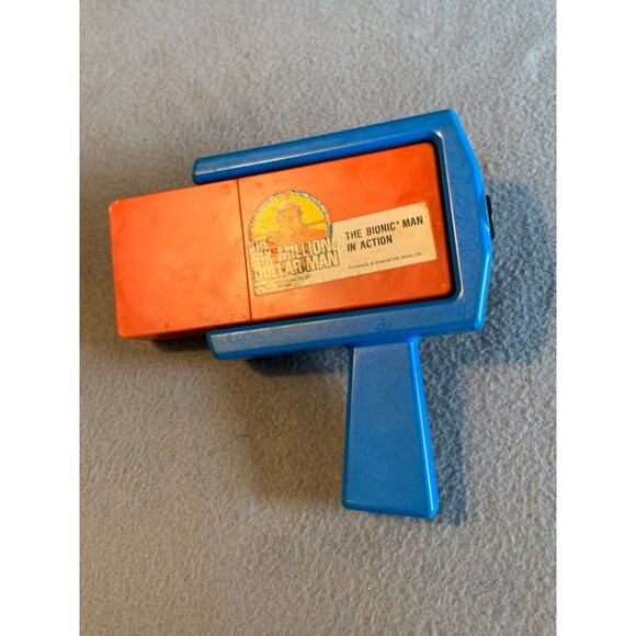 Vintage 1973 Six Million Dollar Man Movie Viewer Kenner Blue Red Retro Toy - Picture 11 of 11